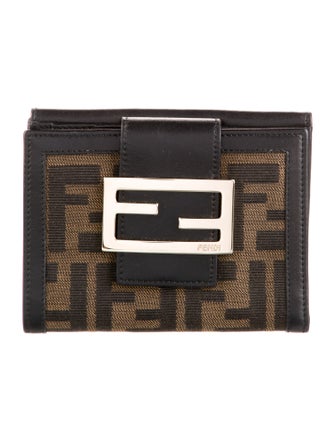 Fendi Zucca FF Zucca FF Logo Compact Wallet