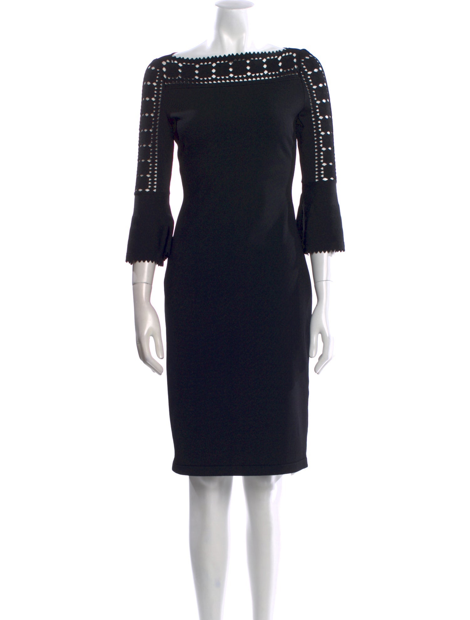 Fendi Bateau Neckline Knee-Length Dress