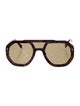Fendi Zucca FF Logo Shield Sunglasses