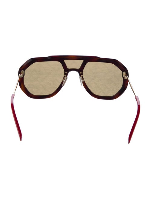 Fendi Zucca FF Logo Shield Sunglasses