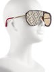 Fendi Zucca FF Logo Shield Sunglasses