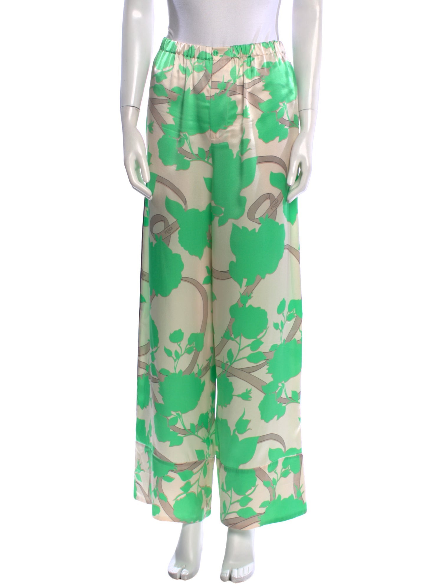 Fendi Printed Wide Leg Pants