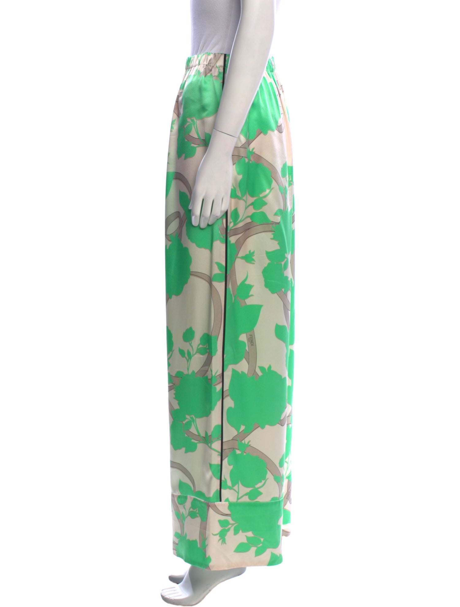 Fendi Printed Wide Leg Pants