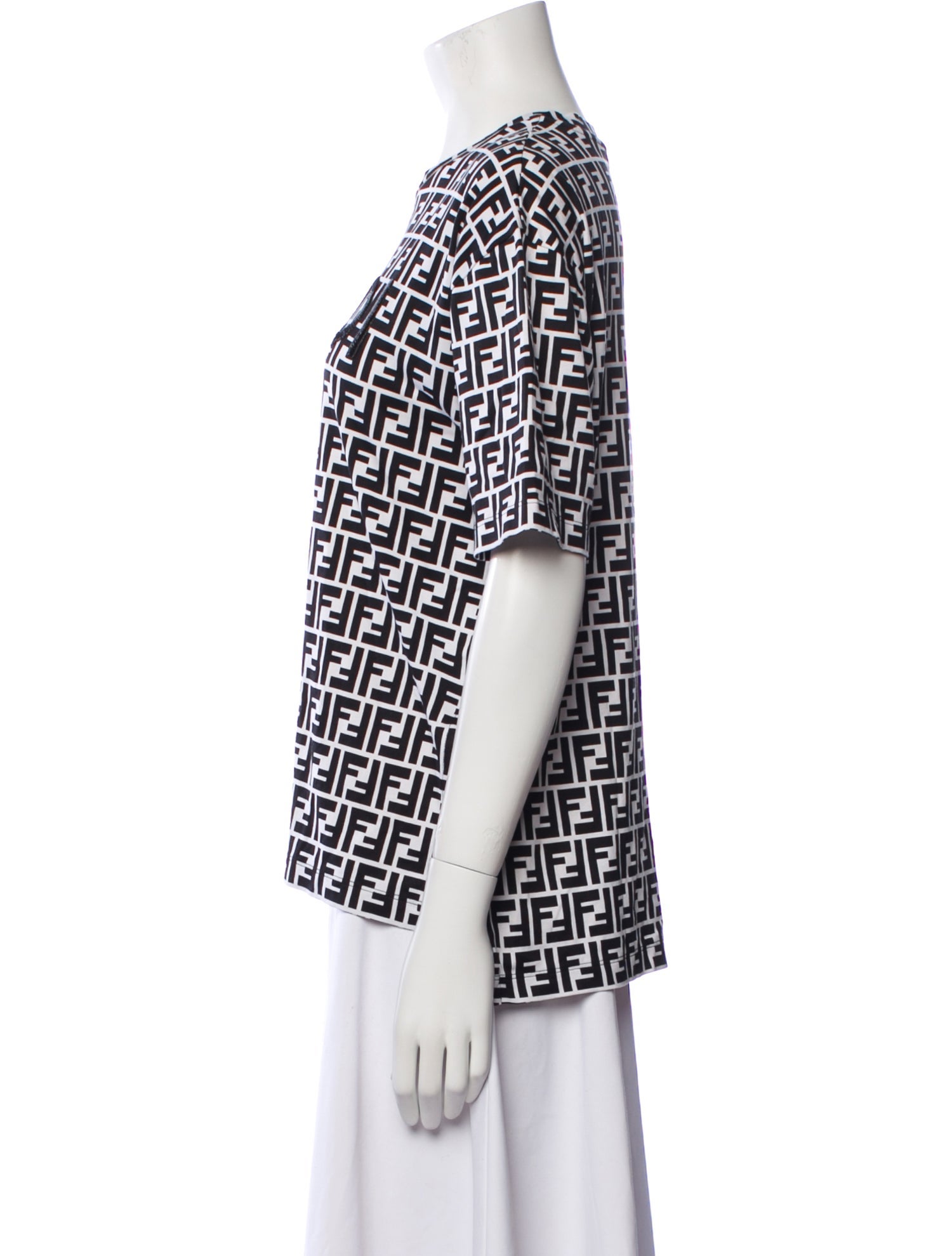 Fendi Printed Crew Neck T-Shirt