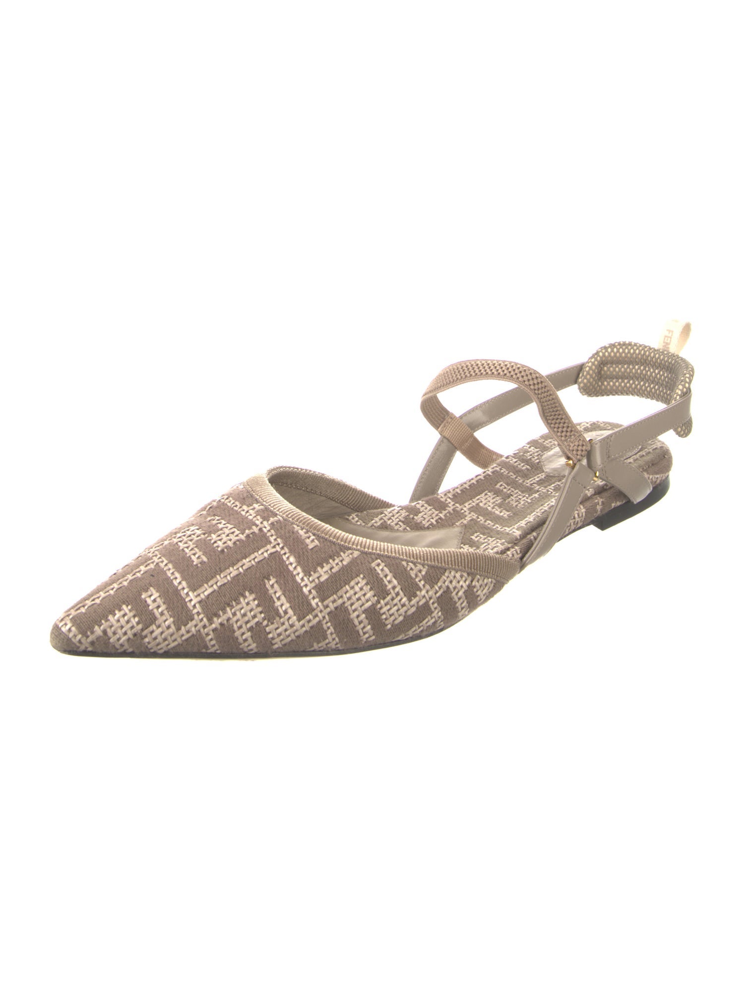 Fendi Printed Slingback Flats
