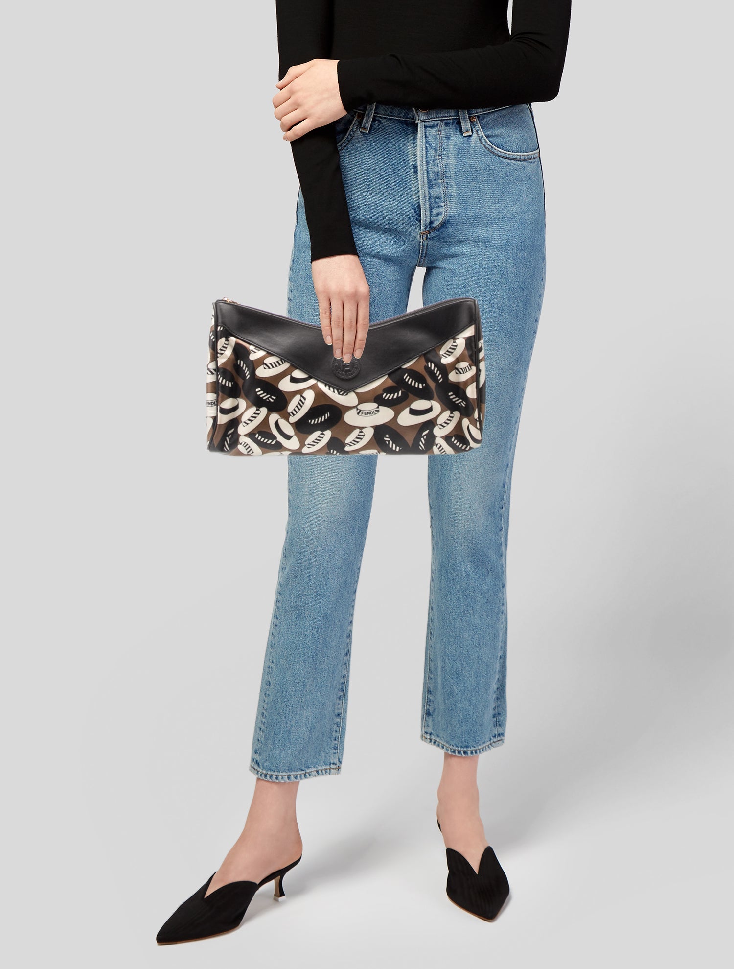 Fendi Leather Clutch