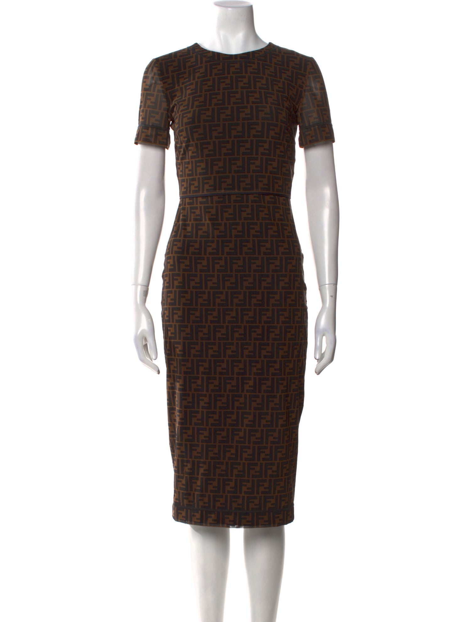 Fendi Printed Midi Length Dress