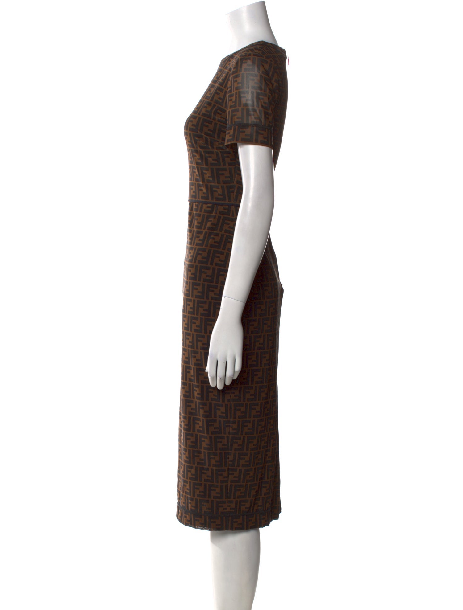 Fendi Printed Midi Length Dress
