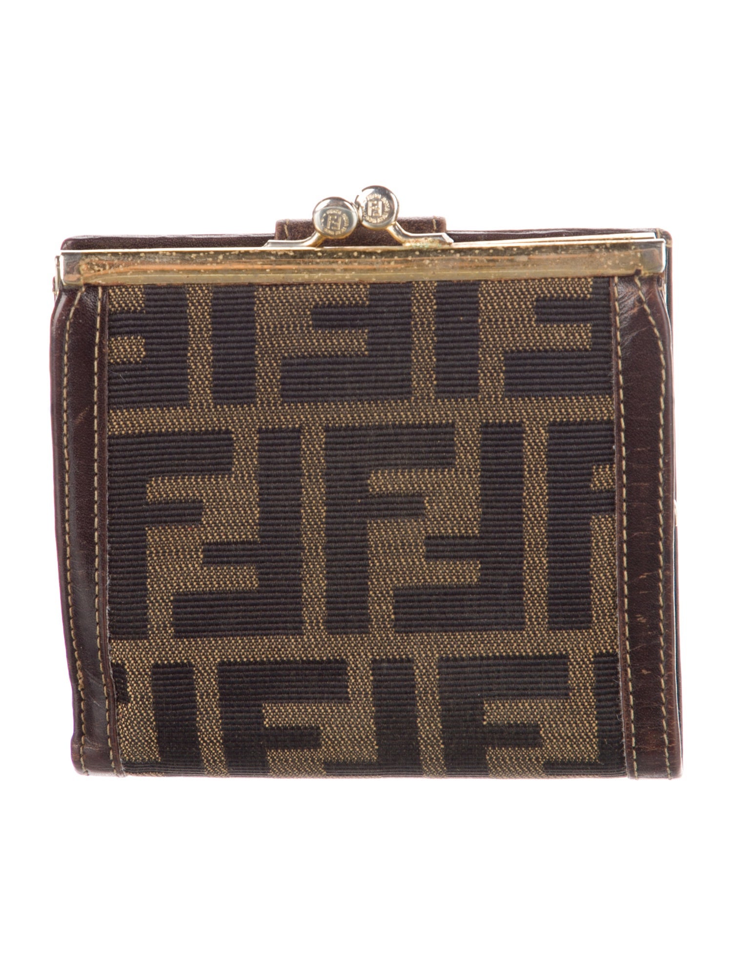 Fendi Vintage Vintage Zucca Coin Pouch French Purse