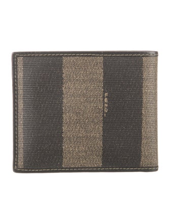 Fendi Pequin Pattern Bifold Wallet