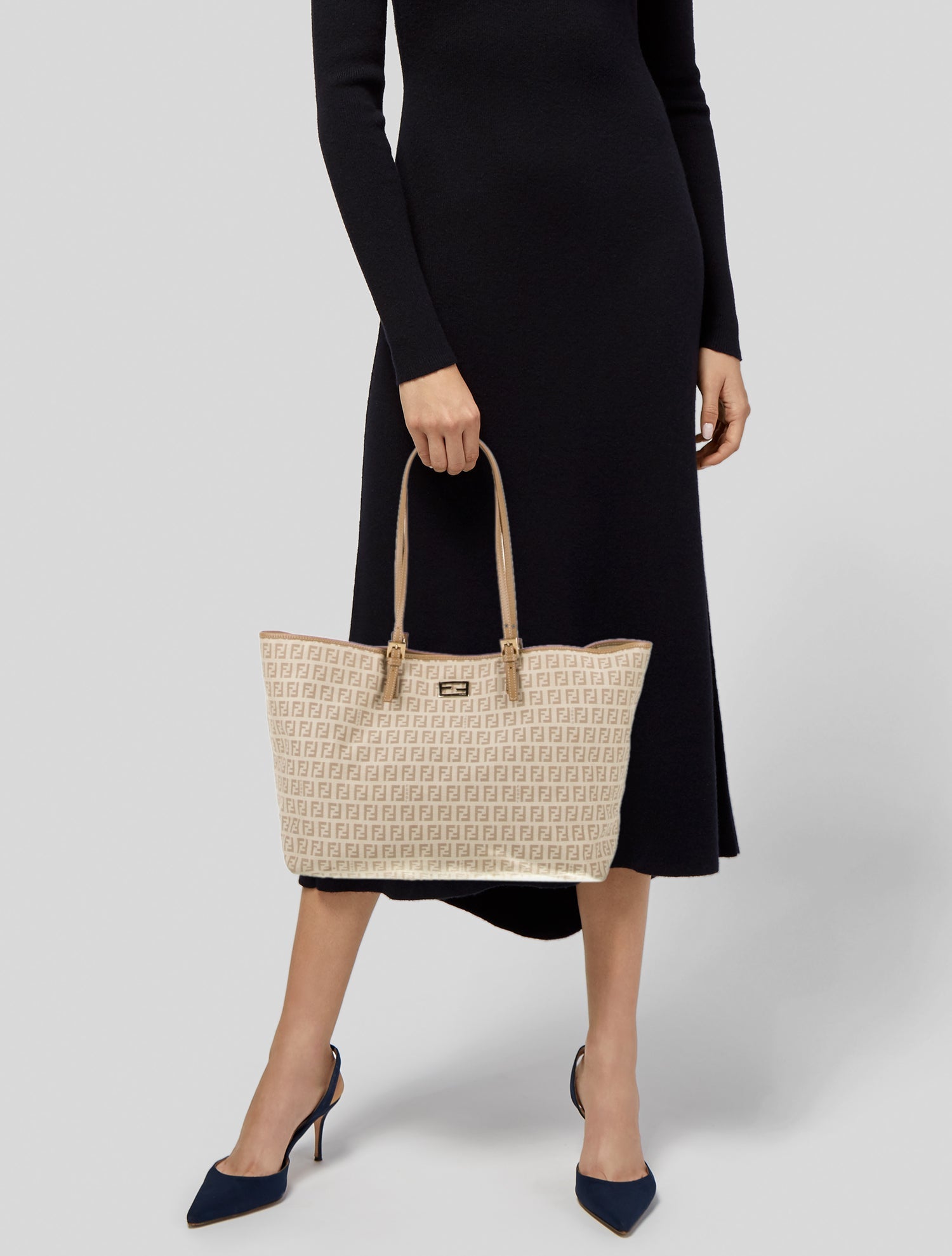 Fendi Zucchino FF Shoulder Bag