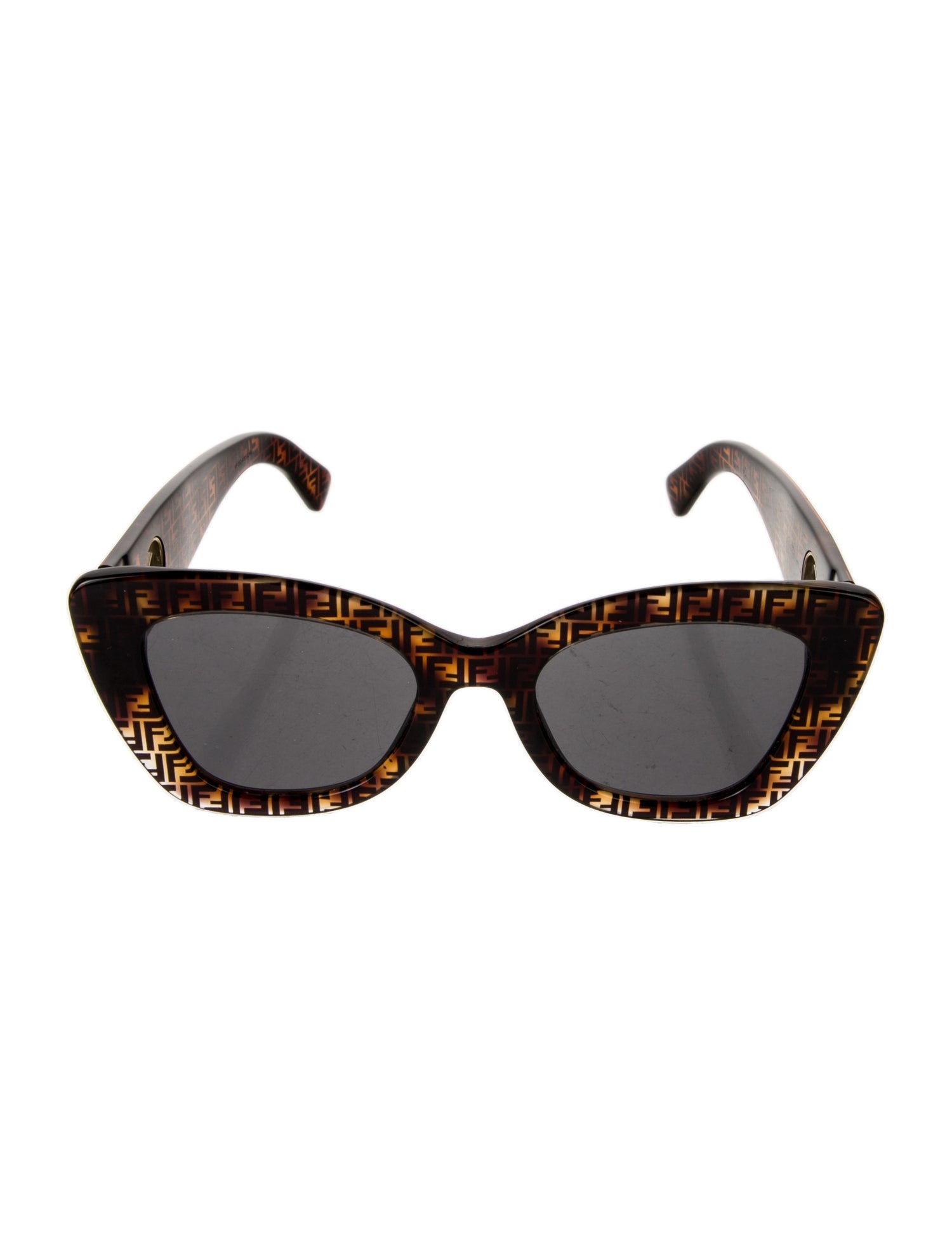 Fendi Zucca FF Logo Cat-Eye Sunglasses