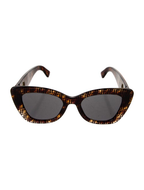 Fendi Zucca FF Logo Cat-Eye Sunglasses