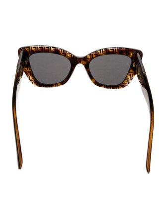 Fendi Zucca FF Logo Cat-Eye Sunglasses