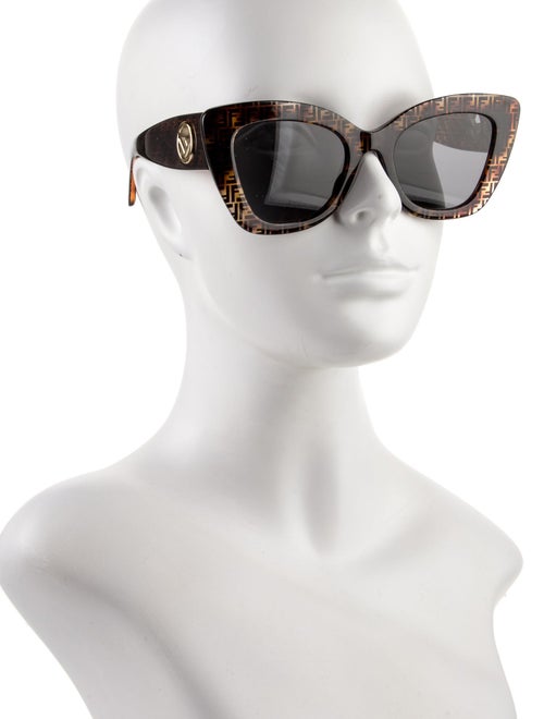 Fendi Zucca FF Logo Cat-Eye Sunglasses