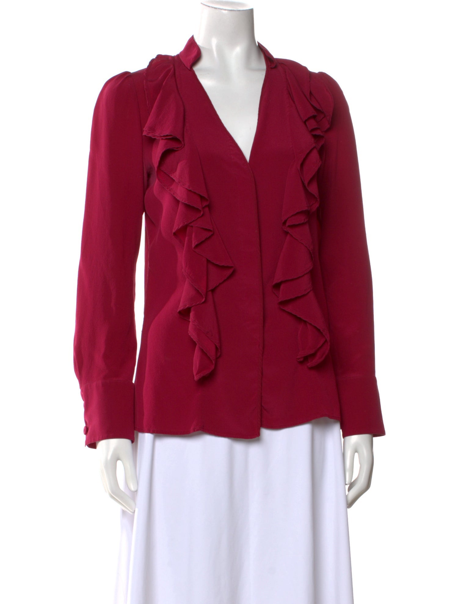 Fendi Silk V-Neck Blouse