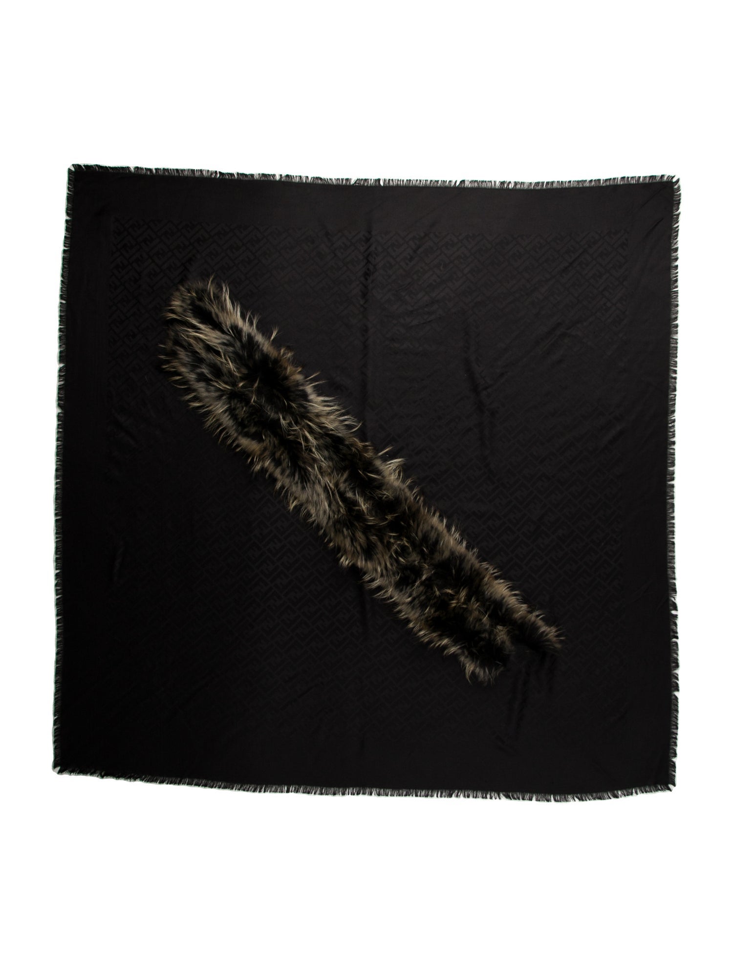 Fendi Zucca FF Logo Printed Shawl