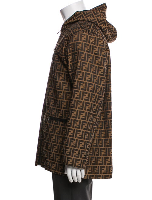 Fendi Zucca FF Logo Printed Peacoat