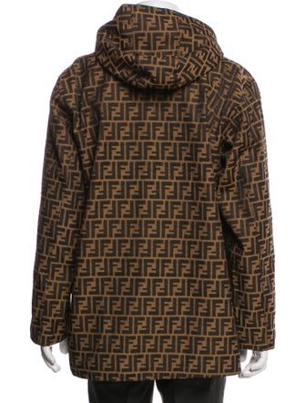 Fendi Zucca FF Logo Printed Peacoat