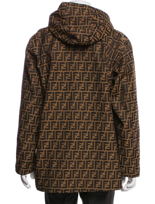 Fendi Zucca FF Logo Printed Peacoat