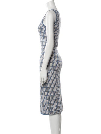 Fendi Printed Midi Length Dress