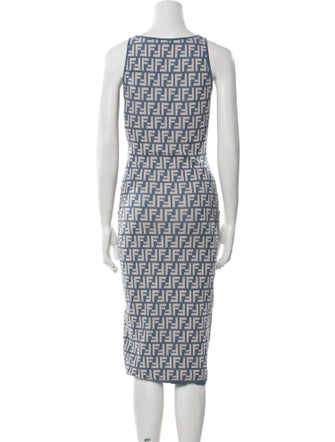 Fendi Printed Midi Length Dress