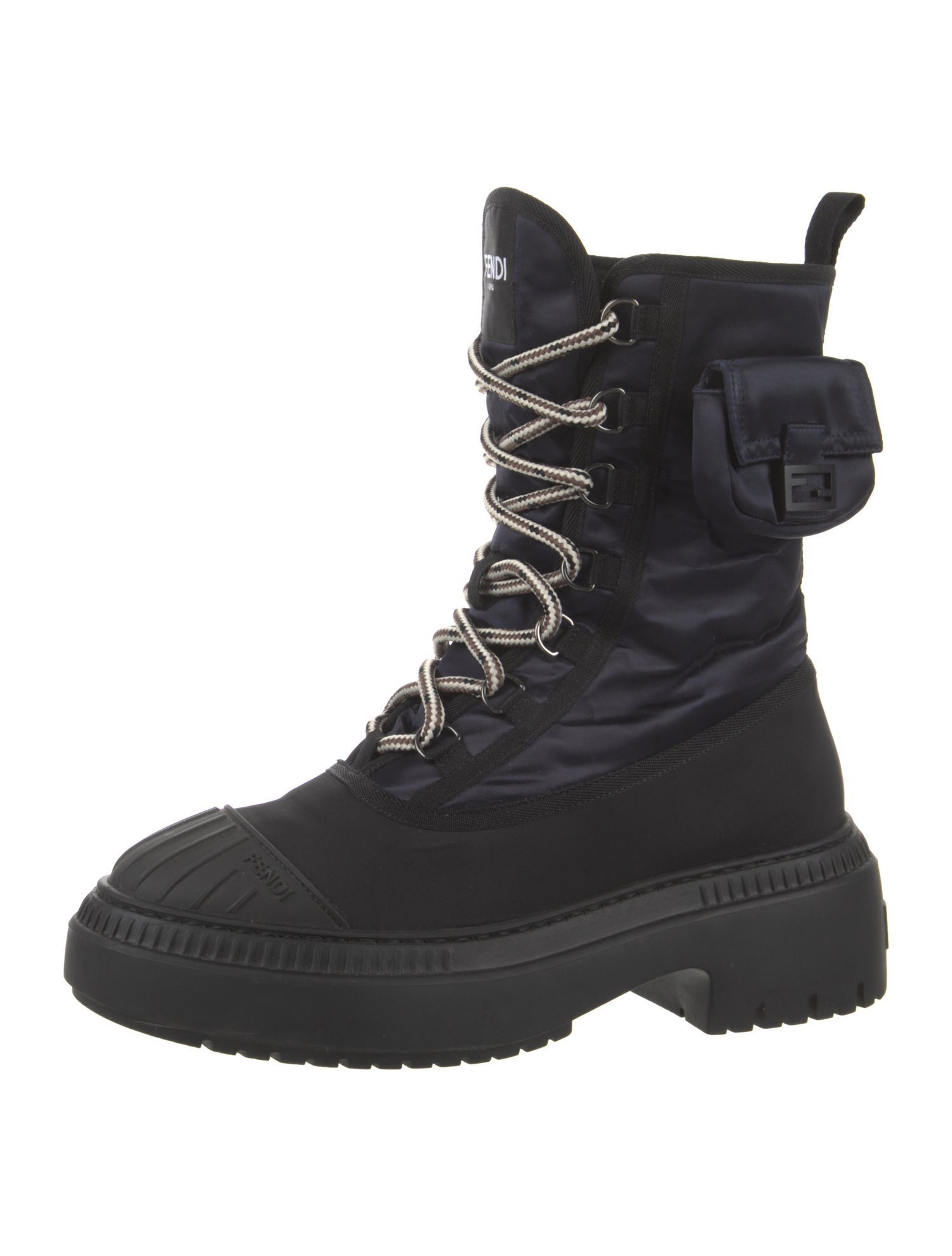 Fendi Nylon Combat Boots