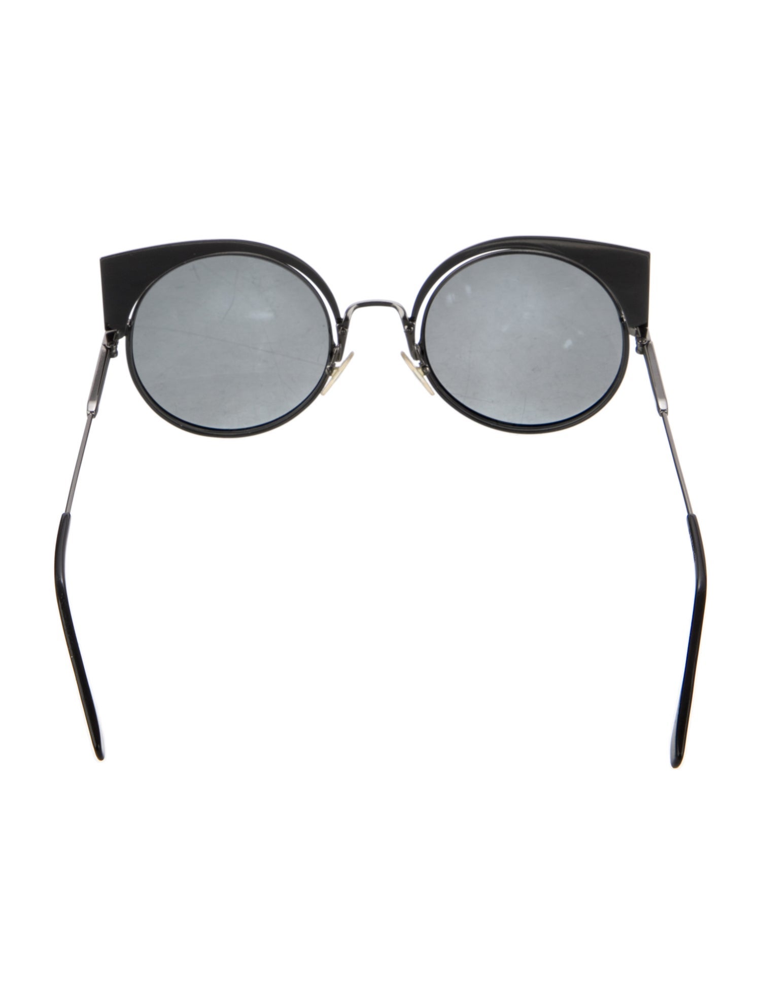 Fendi Zucchino FF Logo Round Sunglasses
