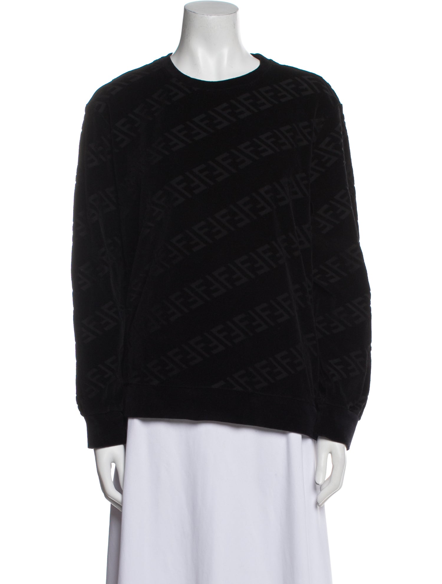 Fendi Crew Neck Long Sleeve Sweatshirt