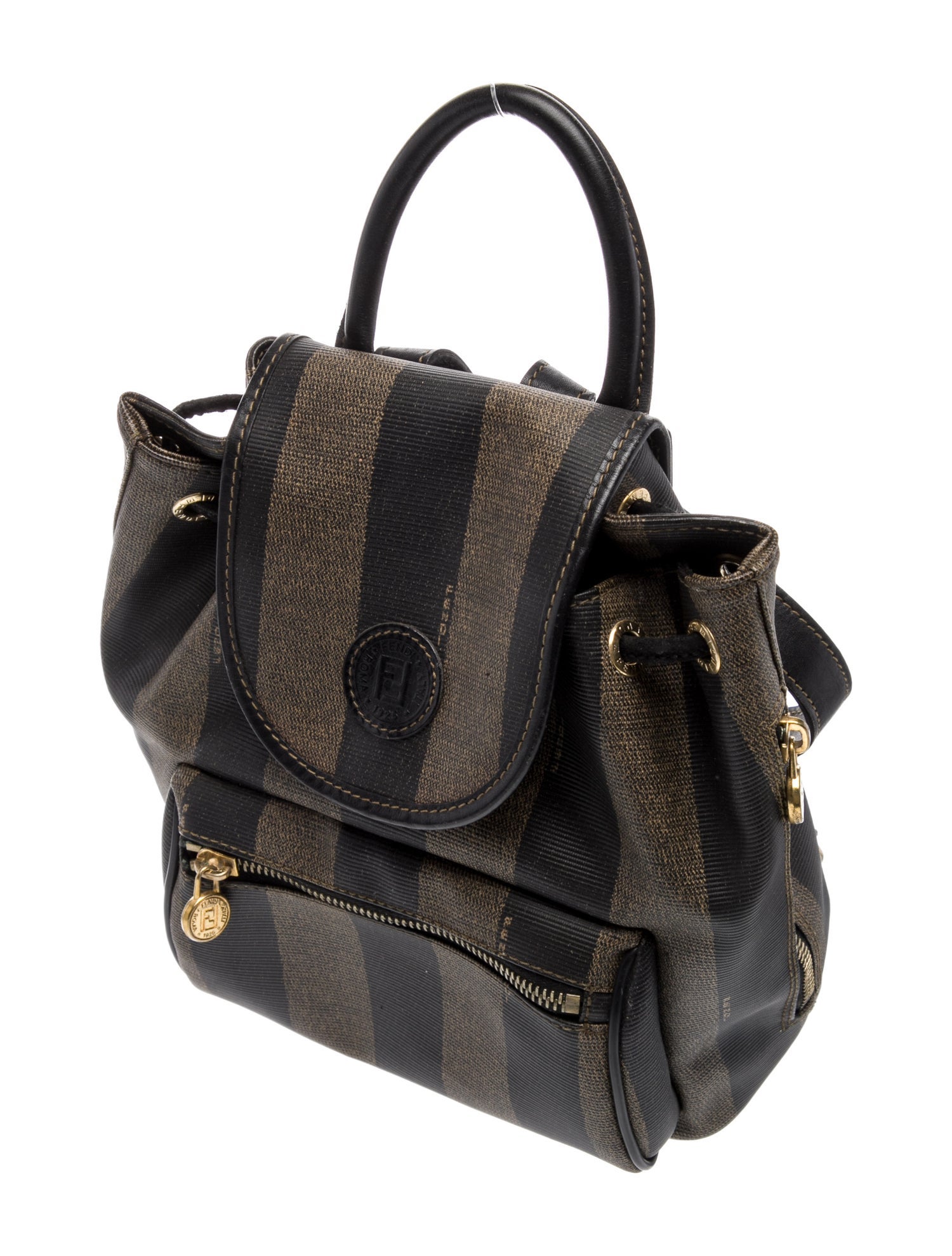 Fendi Pequin Bucket Bag Vintage