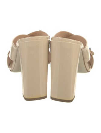 Fendi Patent Leather Studded Accents Slides