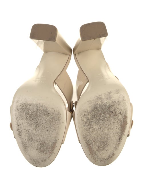 Fendi Patent Leather Studded Accents Slides