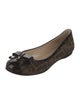 Fendi Zucca FF Logo Canvas Ballet Flats