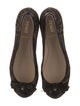 Fendi Zucca FF Logo Canvas Ballet Flats