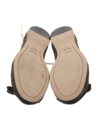 Fendi Zucca FF Logo Canvas Ballet Flats