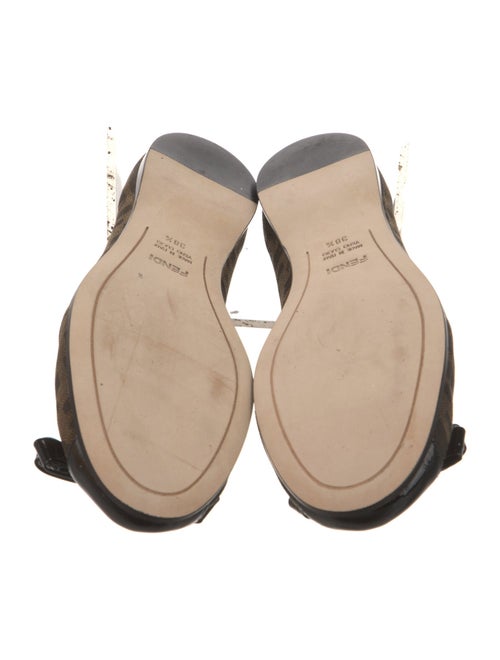 Fendi Zucca FF Logo Canvas Ballet Flats
