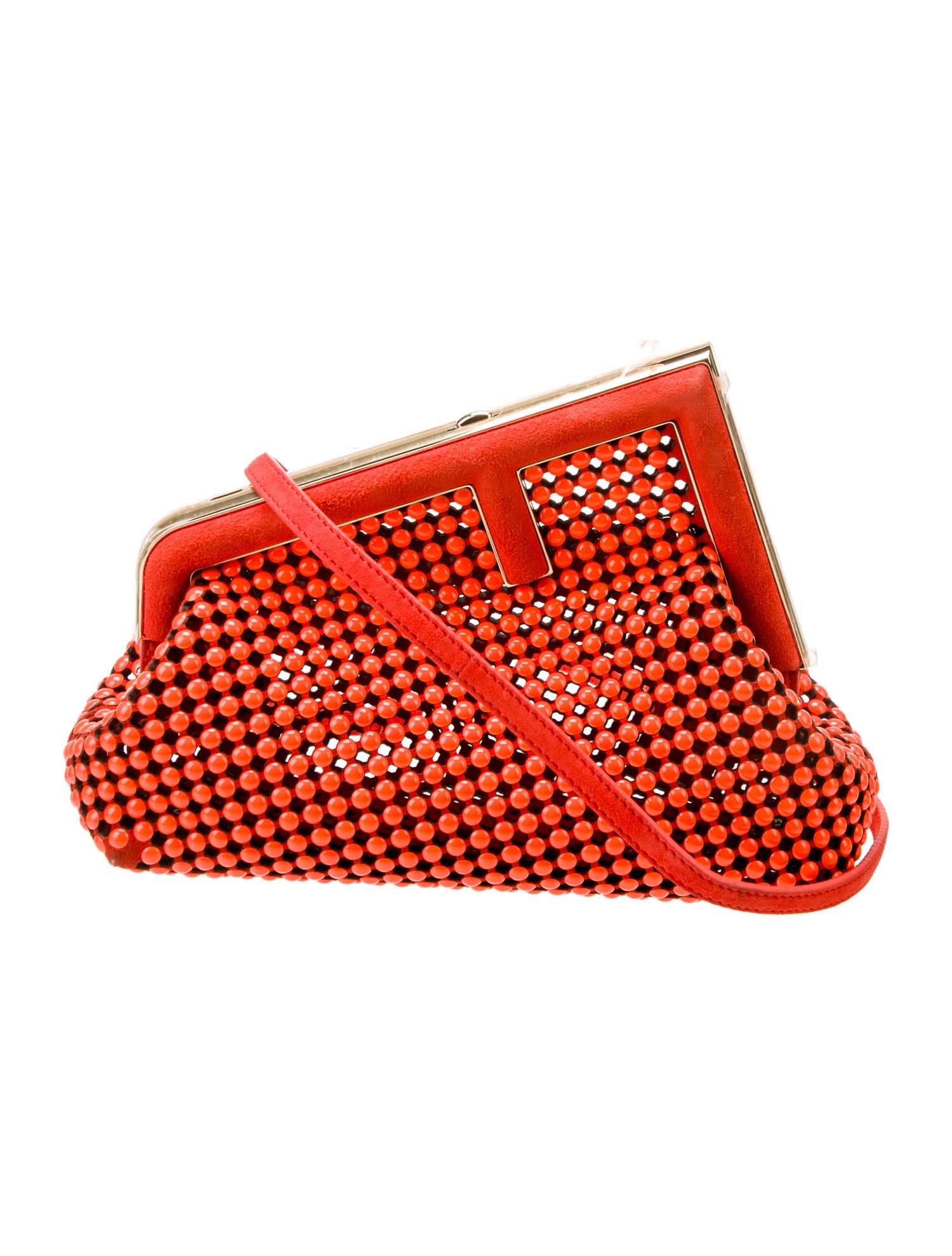 Fendi Leather First Small Studded Clutch 2024