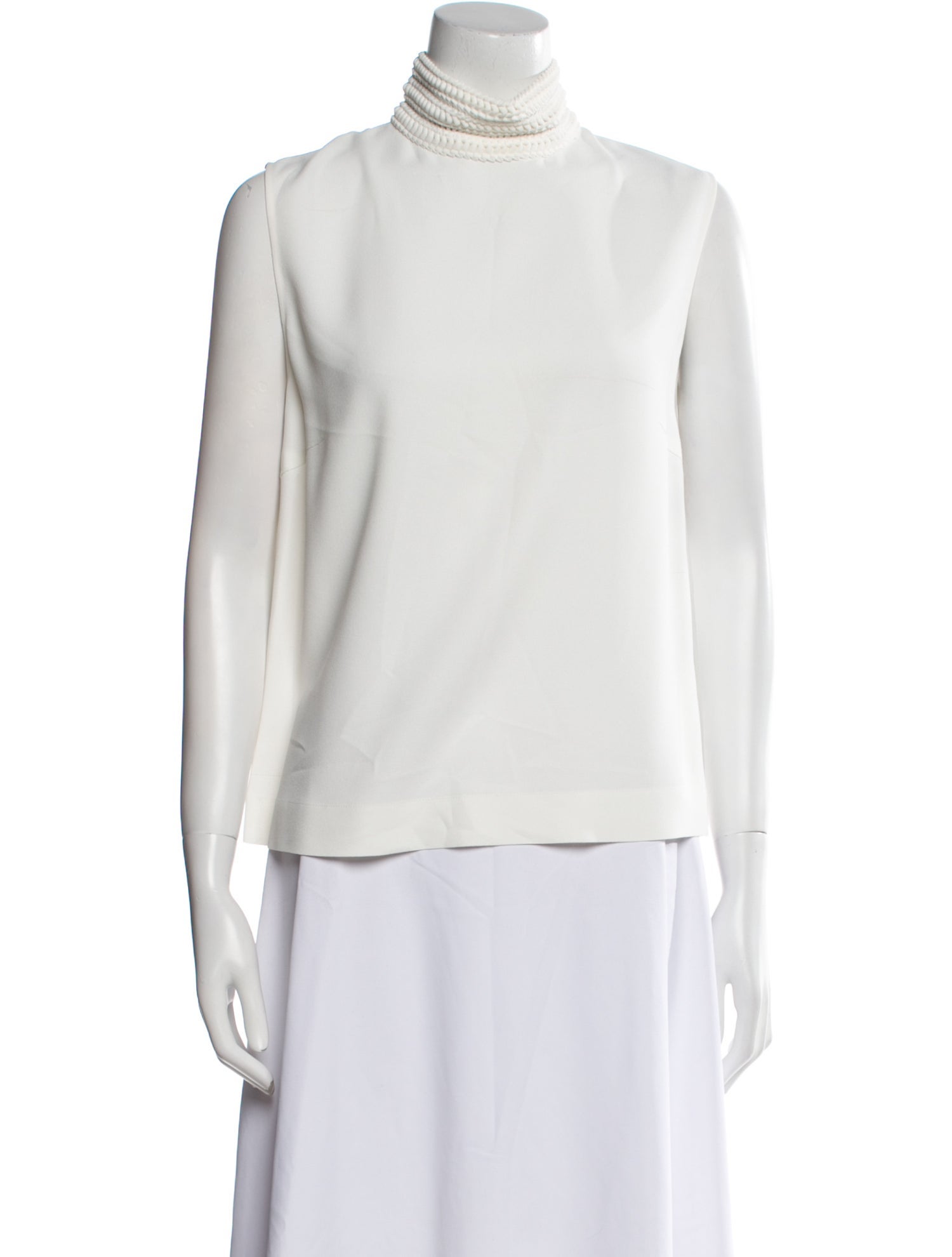 Fendi Mock Neck Sleeveless Top