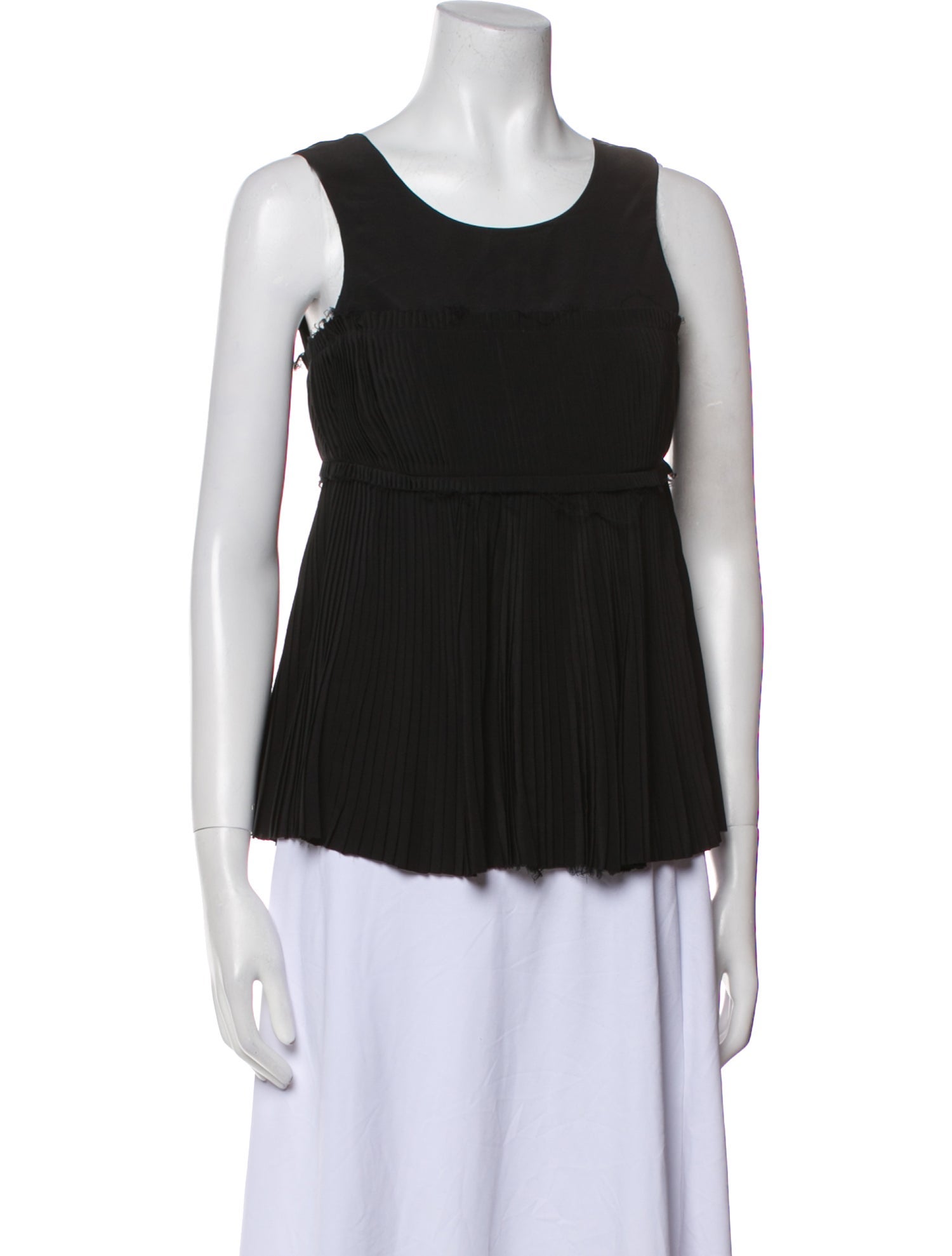 Fendi Silk Scoop Neck Top