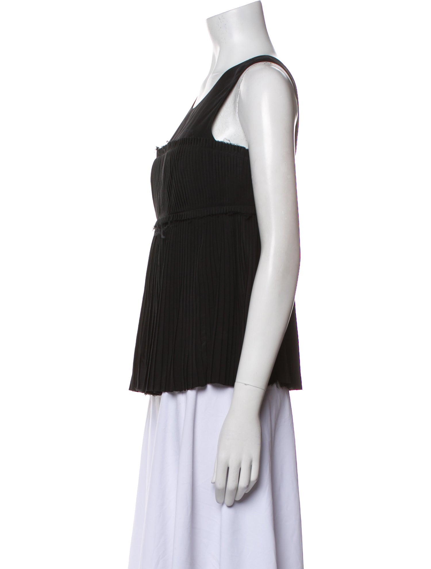 Fendi Silk Scoop Neck Top