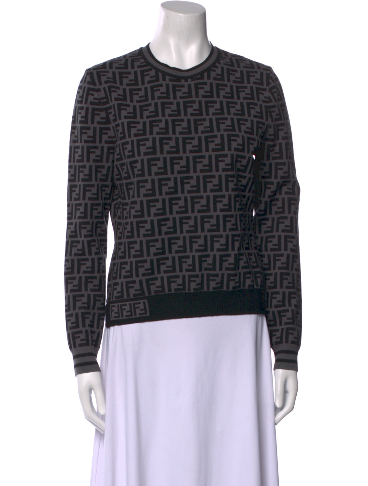 Fendi Crew Neck Long Sleeve Sweatshirt