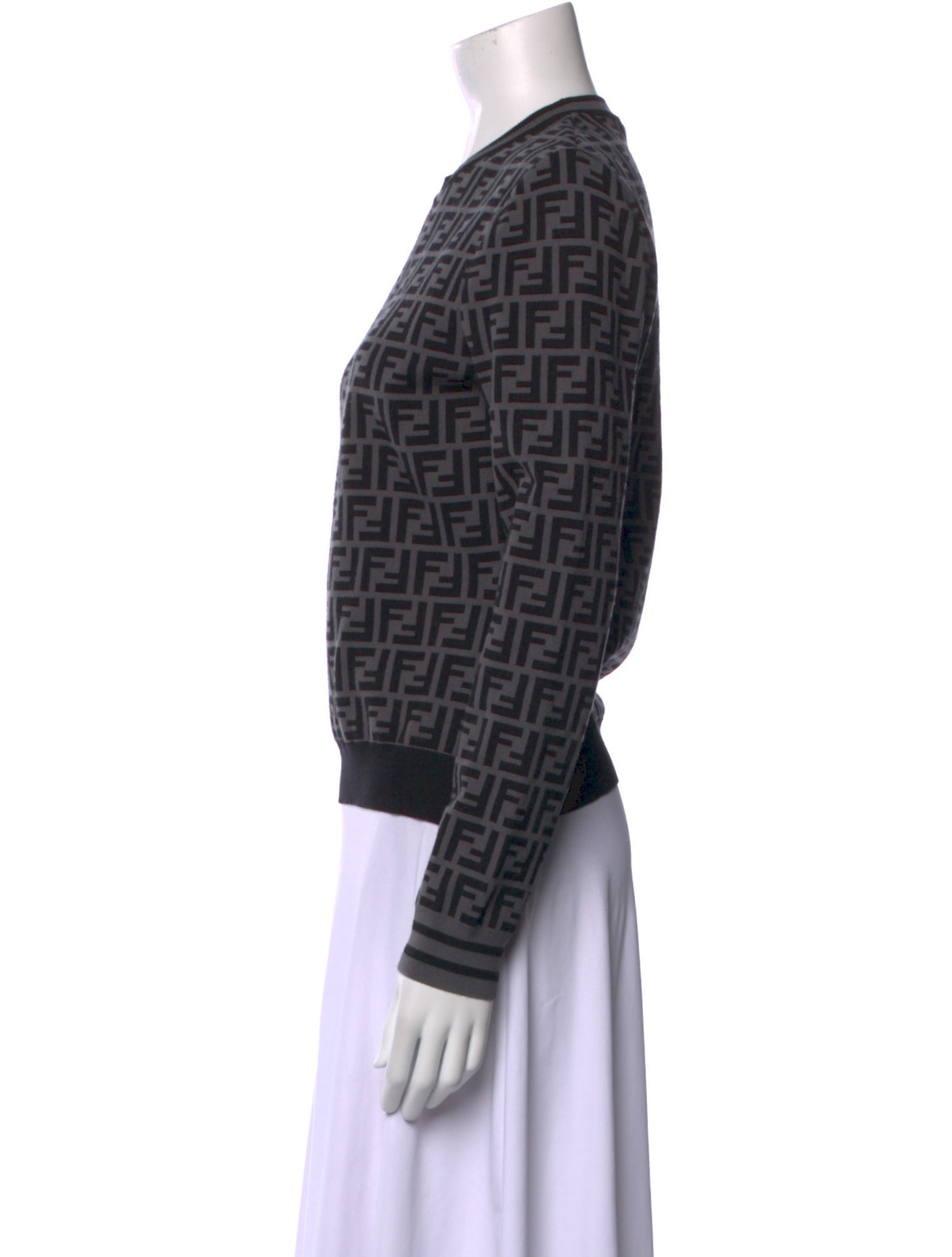 Fendi Crew Neck Long Sleeve Sweatshirt