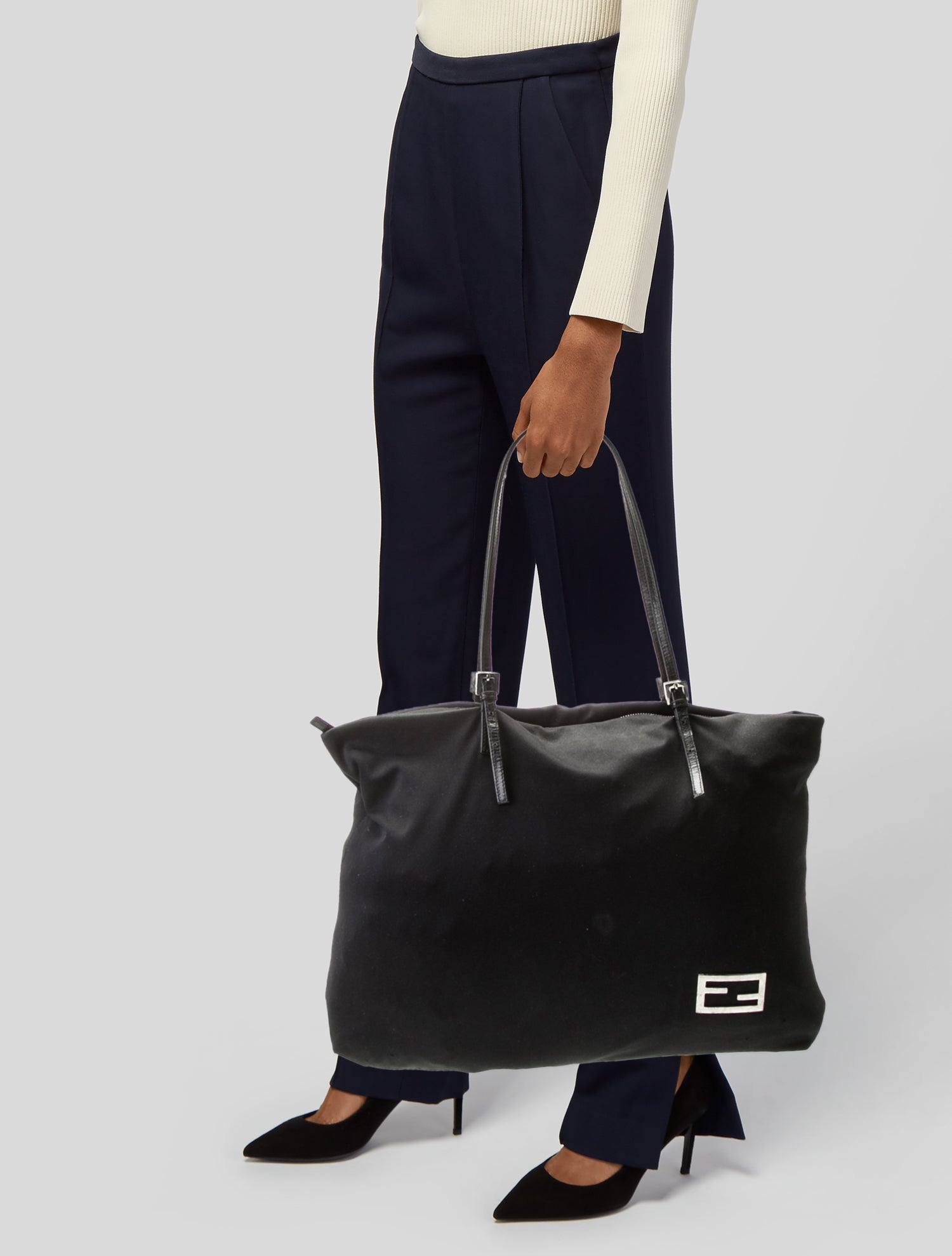 Fendi Neoprene Logo Tote