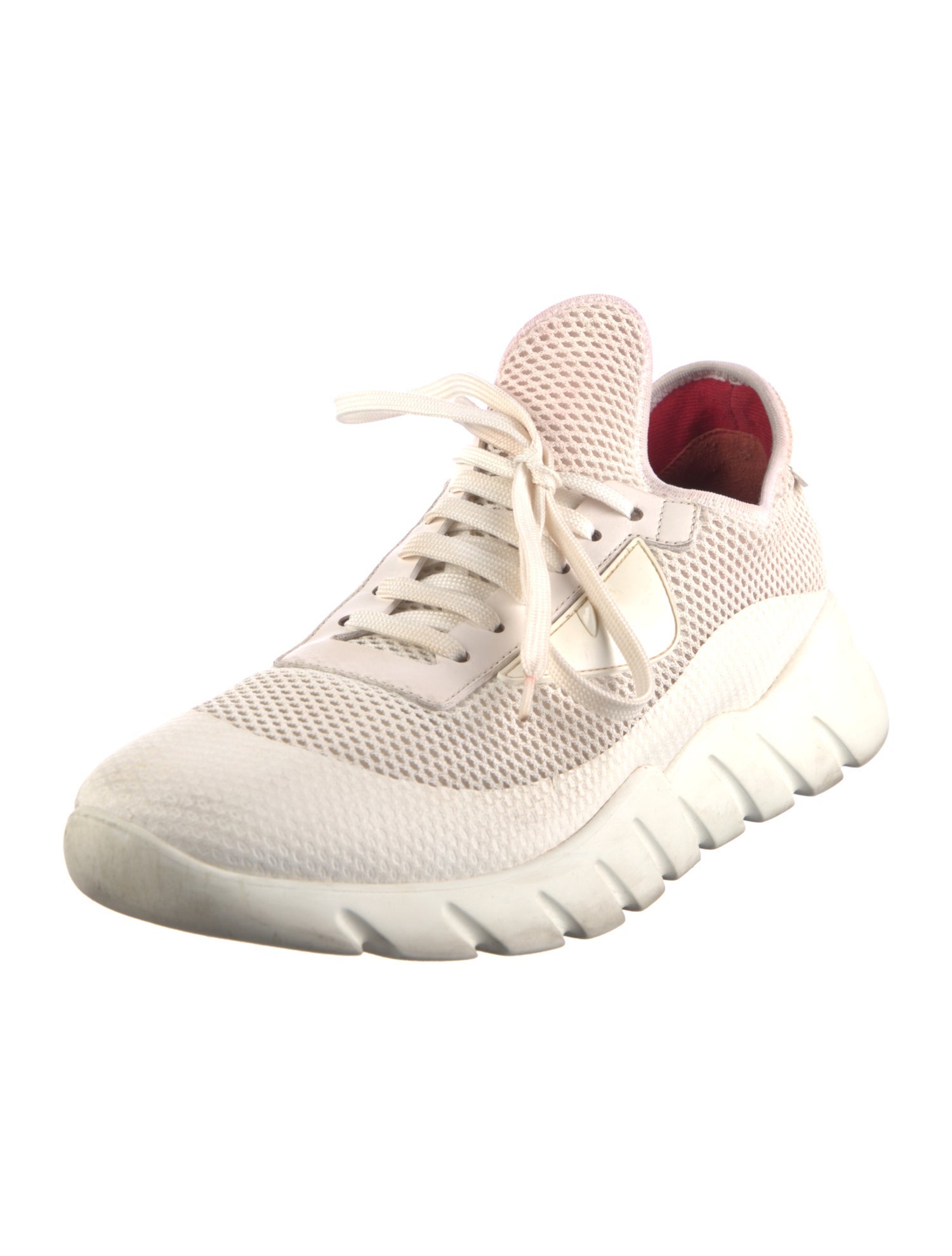 Fendi Mesh Colorblock Pattern Sneakers