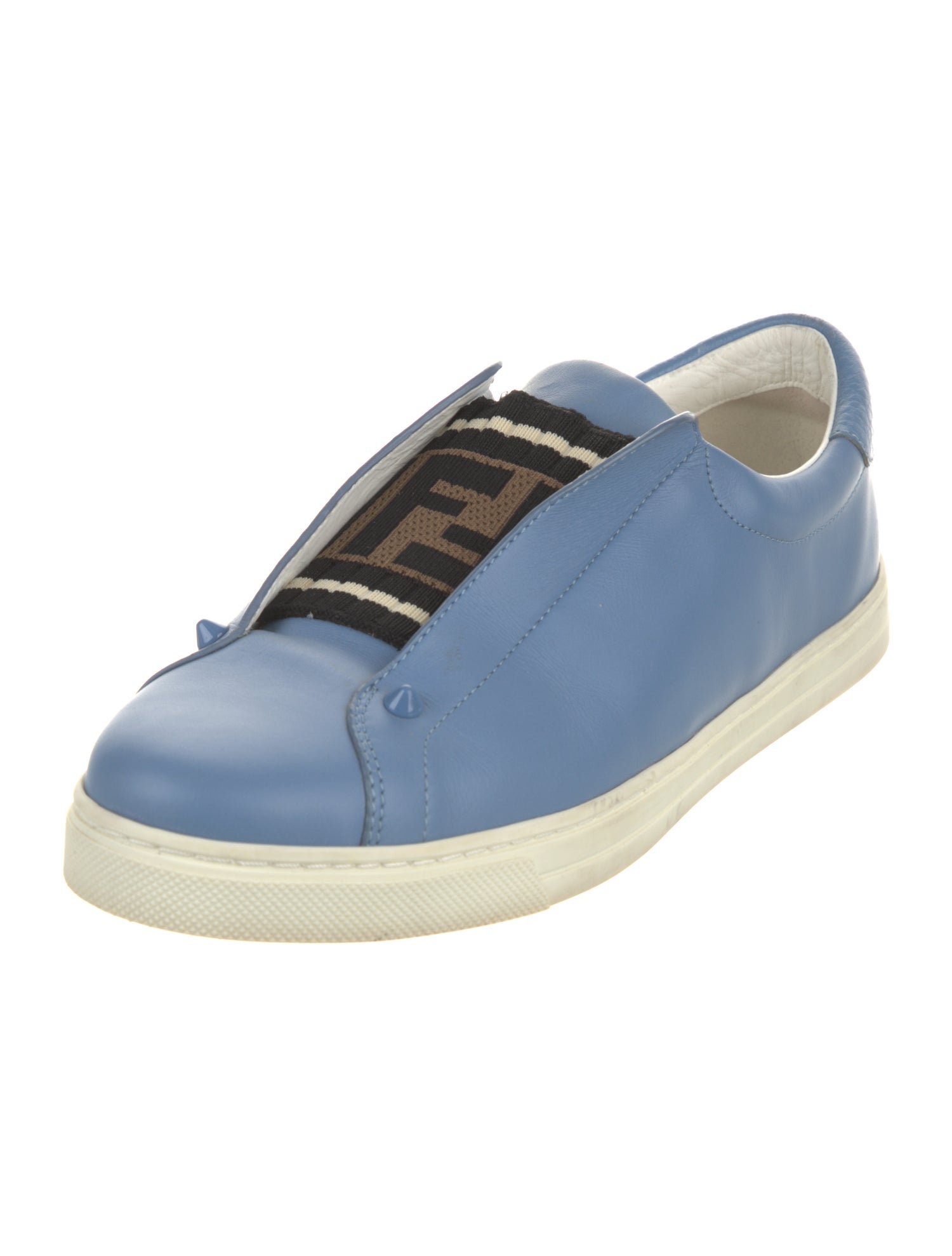 Fendi Zucca FF Logo Leather Sneakers
