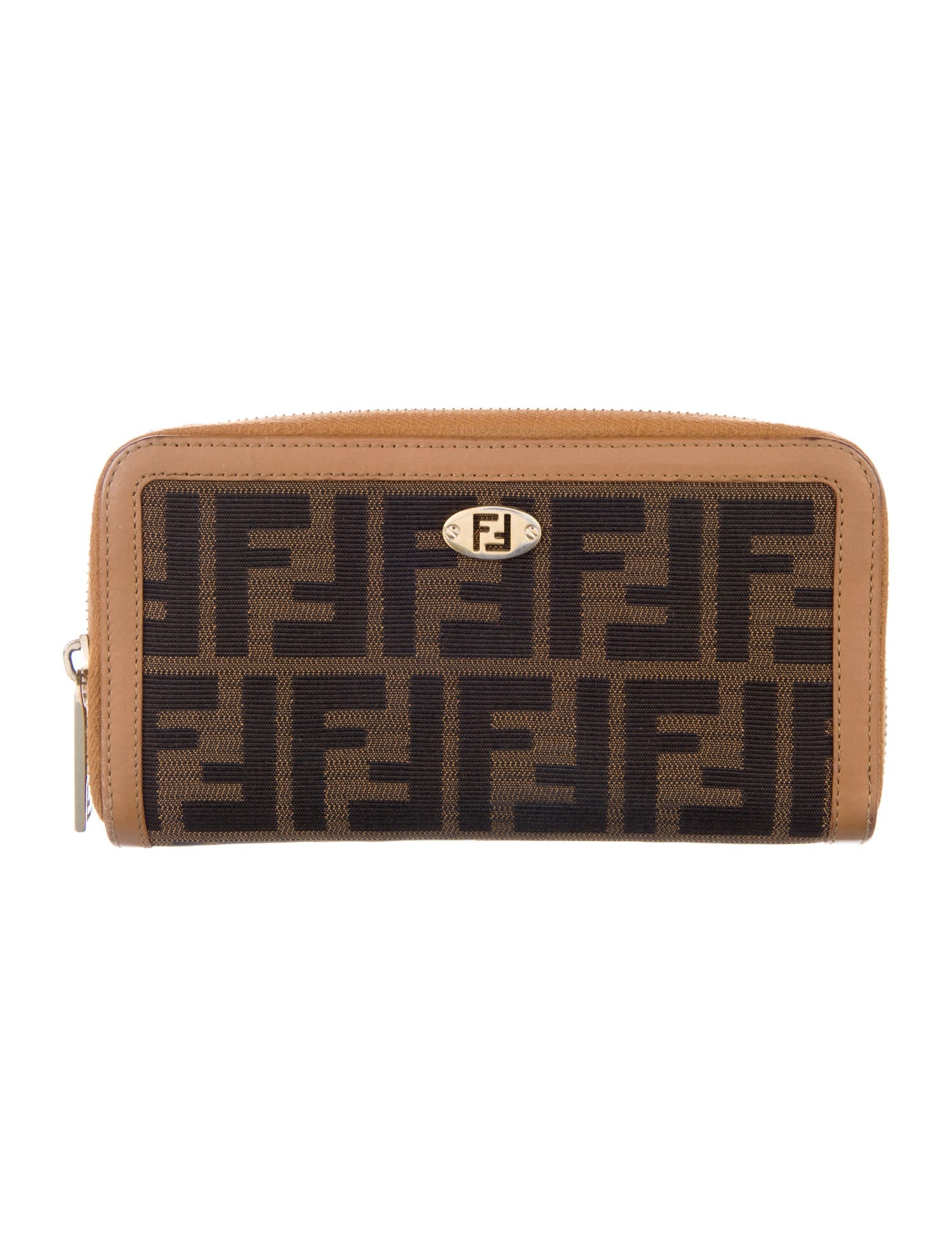 Fendi Zucca FF Logo Canvas Wallet