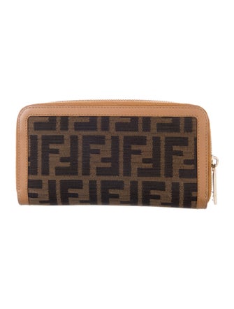 Fendi Zucca FF Logo Canvas Wallet