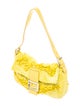 Fendi Rolling Stone Vitello Seta Bead Embroidered Baguette