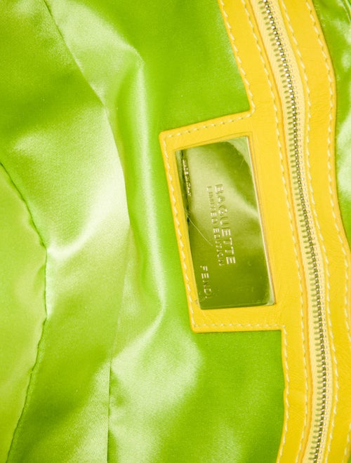 Fendi Rolling Stone Vitello Seta Bead Embroidered Baguette