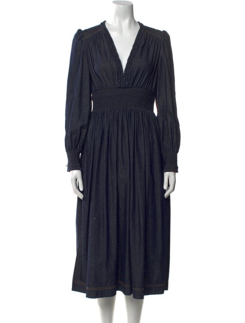 Fendi V-Neck Midi Length Dress
